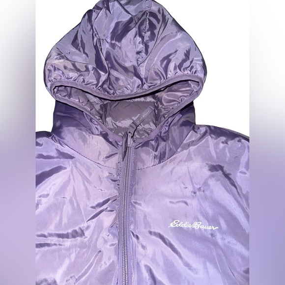 Eddie Bauer Girls Reversible Lavender Hombre Puffer Jacket size M (8-9) - Picture 5 of 8